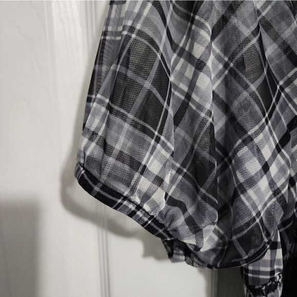 Nwt Terra & Sky Women's Plus Size Smocked Mesh Dress - Picture 8 of 11